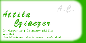 attila czipczer business card